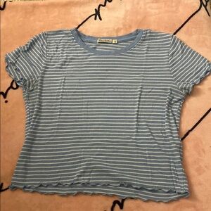 Heart Hips Striped Blue and Cream Top